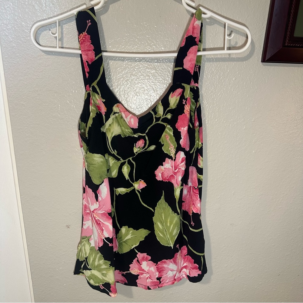Vintage Floral hawaii tank top.